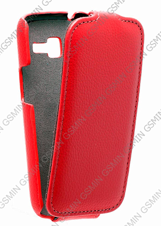 Кожаный чехол для Samsung S7262 Galaxy Star Plus Armor Case "Full" (Красный)