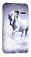Кожаный чехол-накладка для Alcatel PIXI 3(4) 4013D Aksberry (Белый) (Дизайн 117)