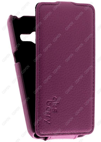 Кожаный чехол для Asus Zenfone 4 (A400CG) Aksberry Protective Flip Case (Фиолетовый)