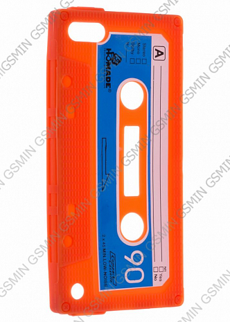 Чехол силиконовый для iPod Touch 5 Кассета (Оранжевый)