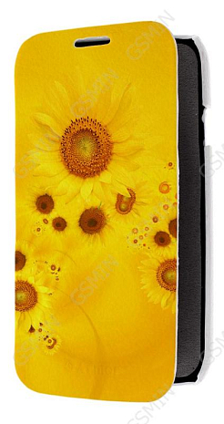 Кожаный чехол для Samsung Galaxy S4 (i9500) Armor Case - Book Type (Белый) (Дизайн 162)