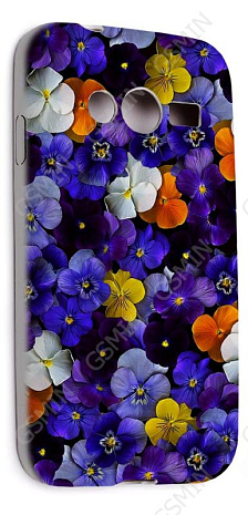 Кожаный чехол-накладка для Samsung Galaxy Ace 4 Lite (G313h) Aksberry Slim Soft (Белый) (Дизайн 145)