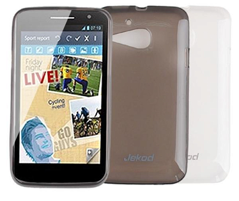 Чехол силиконовый для Alcatel One Touch M'Pop / 5020D Jekod (Прозрачно-черный)