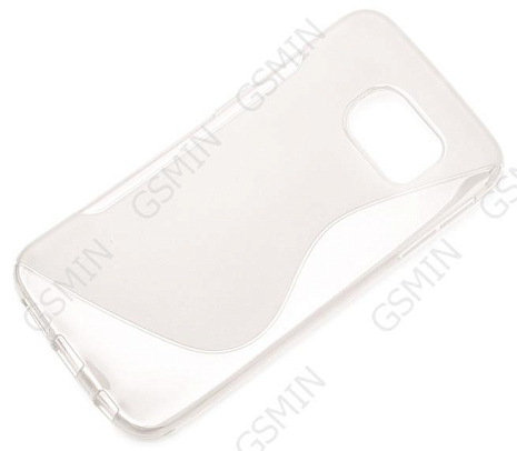 Чехол силиконовый для Samsung Galaxy S6 Edge G925F S-Line TPU (Прозрачно-Матовый)