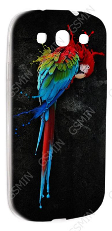 Чехол силиконовый для Samsung Galaxy S3 (i9300) TPU (Прозрачный) (Дизайн 152)