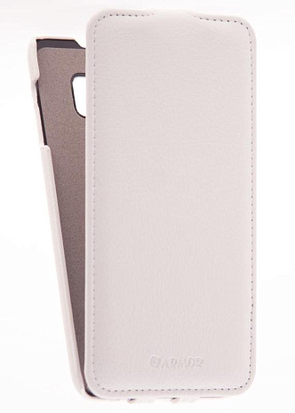 Кожаный чехол для Samsung Galaxy S6 Edge + G928T Armor Case "Full" (Белый)