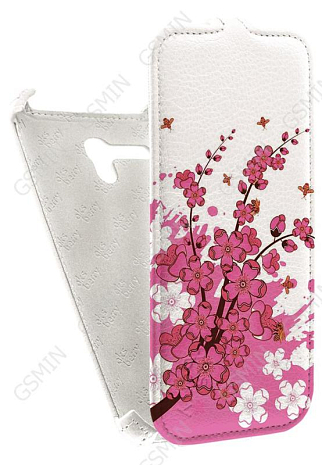 Кожаный чехол для Alcatel One Touch POP 3 5025D Aksberry Protective Flip Case (Белый) (Дизайн 153)