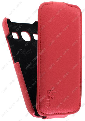 Кожаный чехол для Samsung Galaxy Star Advance G350E Aksberry Protective Flip Case (Красный)