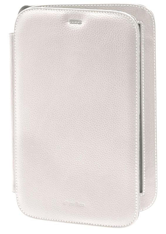    Samsung Galaxy Note 8.0 / N5100 Melkco Premium Leather Case - Kios Type with 3 - Angle Stand (White LC) Ver.2