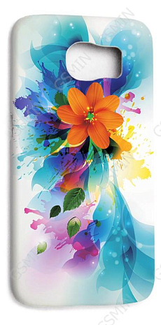 Кожаный чехол-накладка для Samsung Galaxy S6 G920F Aksberry (Белый) (Дизайн 6)