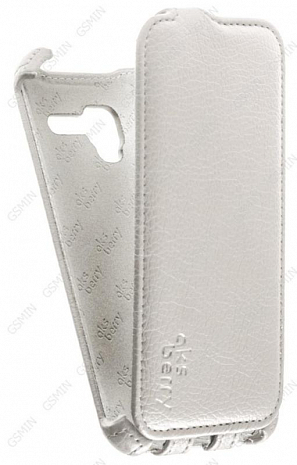 Кожаный чехол для Alcatel One Touch POP 3 5015D Aksberry Protective Flip Case (Белый)