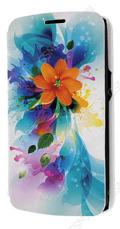 Кожаный чехол для Samsung Galaxy Grand 2 (G7102) Armor Case - Book Type (Белый) (Дизайн 6)