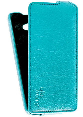 Кожаный чехол для Asus Zenfone 2 ZE500CL Aksberry Protective Flip Case (Бирюзовый)