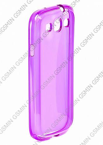 Чехол силиконовый для Samsung Galaxy S3 (i9300) TPU (Transparent Purple)