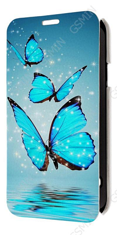 Кожаный чехол для Samsung Galaxy S5 Armor Case - Book Type (Белый) (Дизайн 4)