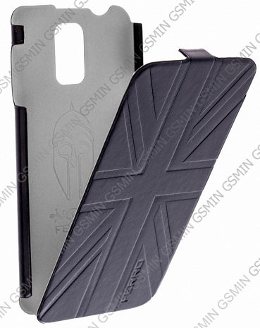 Кожаный чехол для Samsung Galaxy S5 Ferro Ultra Slim Case (Black / Gray)