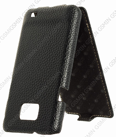 Кожаный чехол для Samsung Galaxy S2 Plus (i9105) Sipo Premium Leather Case - V-Series (Черный)