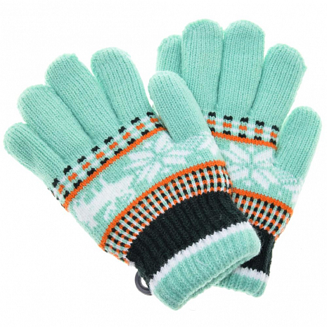 Детские зимние перчатки YL 5-10 лет (Салатовый)