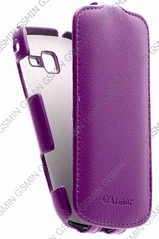 Кожаный чехол для Samsung Galaxy Trend (S7390) Armor Case "Full" (Фиолетовый)