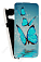 Кожаный чехол для Asus Zenfone 4 (A400CG) Aksberry Protective Flip Case (Белый) (Дизайн 4/4)