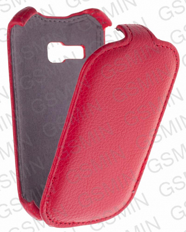 Кожаный чехол для Samsung Galaxy Fame Lite (S6790) Armor Case (Красный)