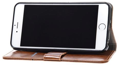Кожаный чехол-книжка GSMIN Series Ktry для Asus Zenfone V V520KL с магнитной застежкой (Коричневый)