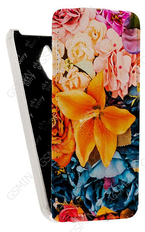 Кожаный чехол для ASUS ZenFone Go ZC500TG Aksberry Protective Flip Case (Белый) (Дизайн 9/9)