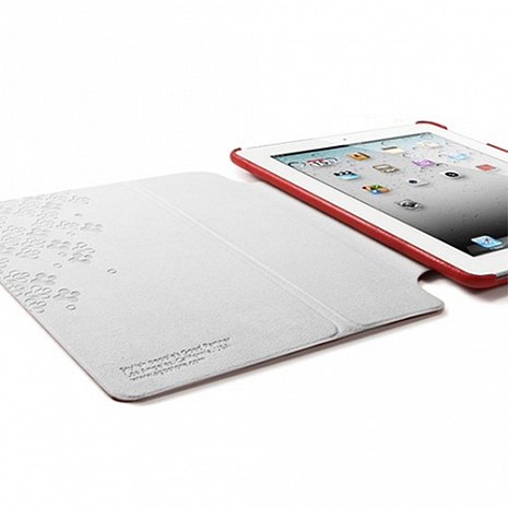 Кожаный чехол для iPad 2/3 и iPad 4 SGP Leather Stehen Series (Красный)