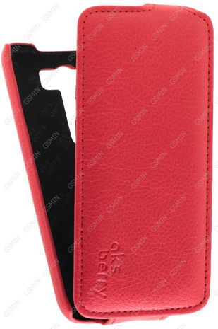 Кожаный чехол для Asus Zenfone 2 Laser ZE500KL Aksberry Protective Flip Case (Красный)