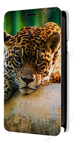 Кожаный чехол для Samsung Galaxy Note 4 (octa core) Armor Case - Book Type (Белый) (Дизайн 167)