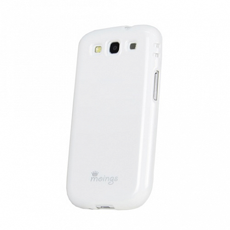 Чехол силиконовый для Samsung Galaxy S3 (i9300) Moings (Белый)