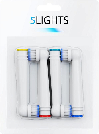 Насадки 5Lights EB60-P для электрической зубной щетки Oral-b, совместимые, средней жесткости (4 штуки)