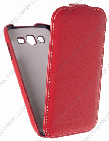 Кожаный чехол для Samsung Galaxy Grand (i9082) Sipo Premium Leather Case - V-Series (Красный)