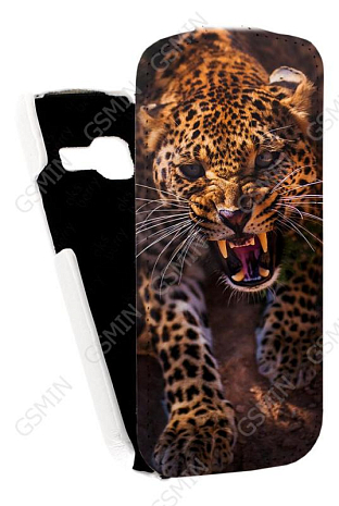 Кожаный чехол для Samsung S7262 Galaxy Star Plus Aksberry Protective Flip Case (Белый) (Дизайн 147)