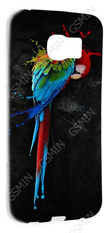 Чехол силиконовый для Samsung Galaxy S6 Edge G925F TPU (Прозрачный) (Дизайн 152)