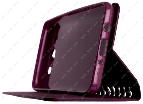 Кожаный чехол для Samsung Galaxy J5 (2016) SM-J510FN на магните (Фиолетовый)