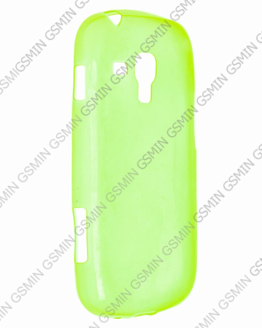 Чехол силиконовый для Samsung Galaxy S Duos (S7562) TPU 0.5 mm (Прозрачный Салатовый)