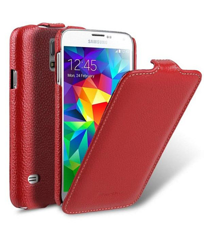 Кожаный чехол для Samsung Galaxy S5 mini Melkco Premium Leather Case - Jacka Type (Red LC)