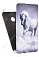 Кожаный чехол для Microsoft Lumia 532 Dual sim Armor Case (Белый) (Дизайн 117)