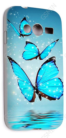 Кожаный чехол-накладка для Samsung Galaxy Ace 4 Lite (G313h) Aksberry Slim Soft (Белый) (Дизайн 4)