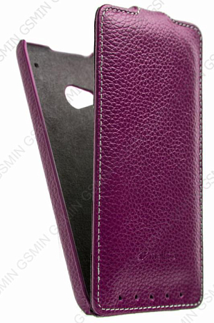    HTC One M7 Melkco Leather Case - Jacka Type (Purple LC)