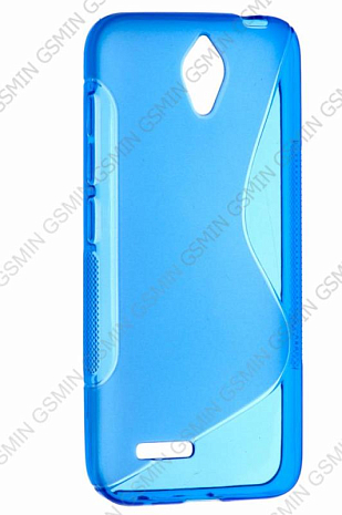 Чехол силиконовый для Alcatel One Touch Idol 2 Mini 6016 S-Line TPU (Синий)