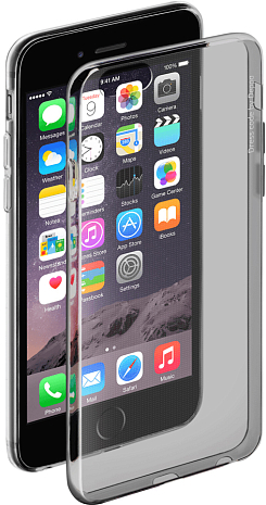 Чехол Deppa Gel Case для Apple iPhone 6/6S (Черно-прозрачный) 85203