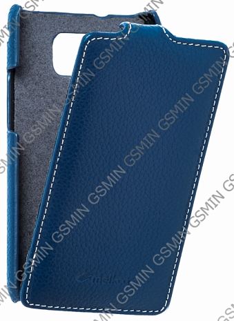 Кожаный чехол для Samsung Galaxy S2 Plus (i9105) Melkco Premium Leather Case - Jacka Type (Dark Blue LC)