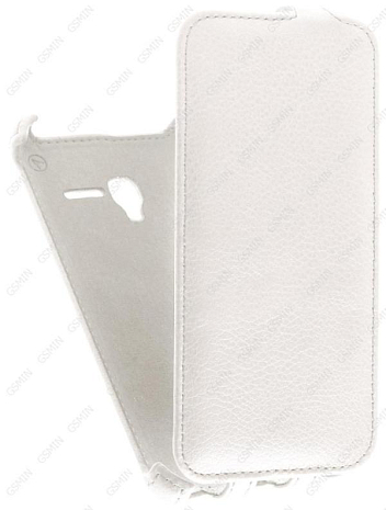 Кожаный чехол для Alcatel One Touch POP 3 5015D Armor Case (Белый)