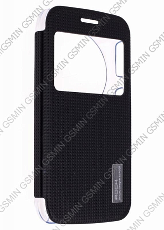 Кожаный чехол для Samsung Galaxy K Zoom (C1158) Rock Elegant Series Case (Черный)