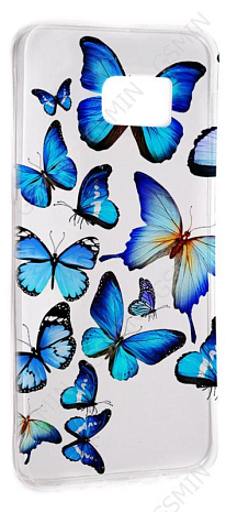 Чехол силиконовый для Samsung Galaxy Note 5 TPU (Прозрачный) (Дизайн 13)