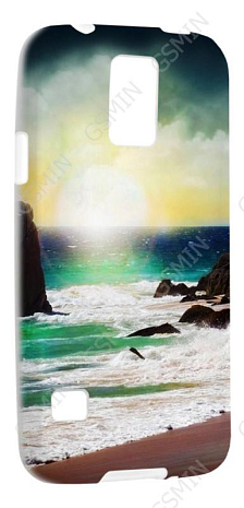 Чехол силиконовый для Samsung Galaxy S5 TPU (Белый) (Дизайн 97)