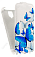 Кожаный чехол для Alcatel One Touch Idol 2 Mini L 6014X Armor Case (Белый) (Дизайн 11/11)