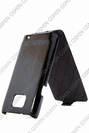    Samsung Galaxy S2 Plus (i9105) Melkco Leather Case - LE Jacka Type (Vintage Black / Crocodile Print Pattern - Black)